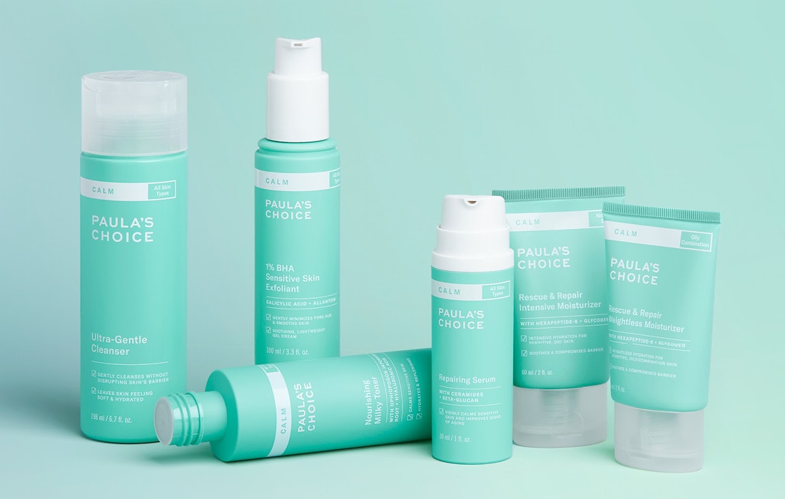 For sensitive skin: the CALM collection